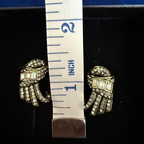 Heidi Daus Vintage clip on earrings with crystals - Picture 2 of 3